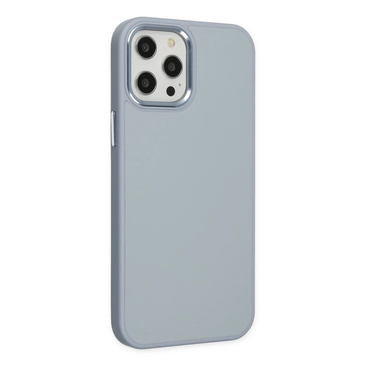 Apple İphone 12 Pro Max Kılıf Asya Deri Silikon - Sierra Blue görsel 2