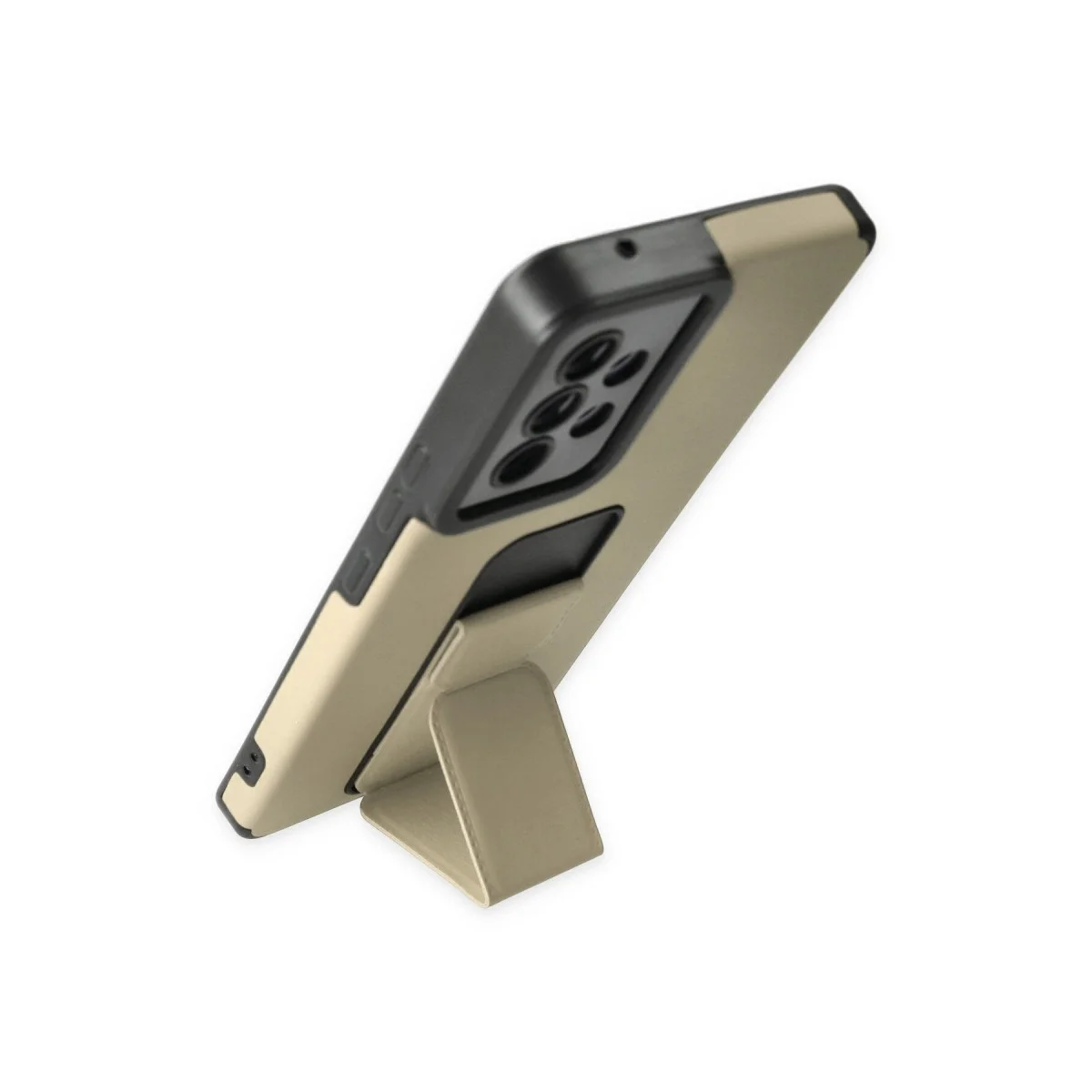 Samsung Galaxy A53 5g Kılıf Mega Standlı Silikon - Gold görsel 3
