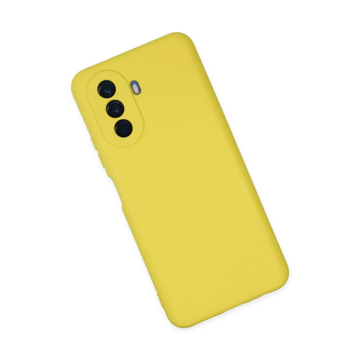 Huawei Nova Y70 Kılıf Nano İçi Kadife Silikon - Sarı görsel 3