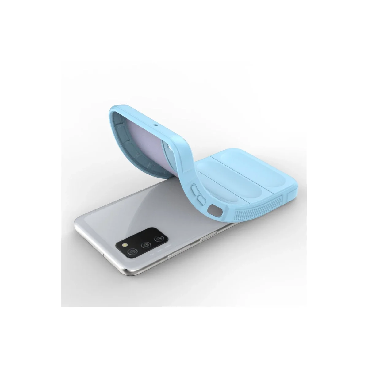 Samsung Galaxy A03s Kılıf Optimum Silikon - Sky Blue görsel 4