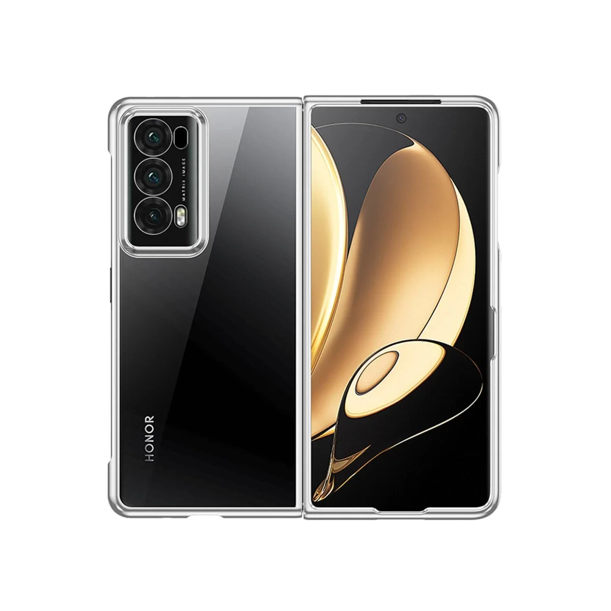 Huawei Honor Magic V2 Kılıf Jasper Kapak - Gümüş görsel 3