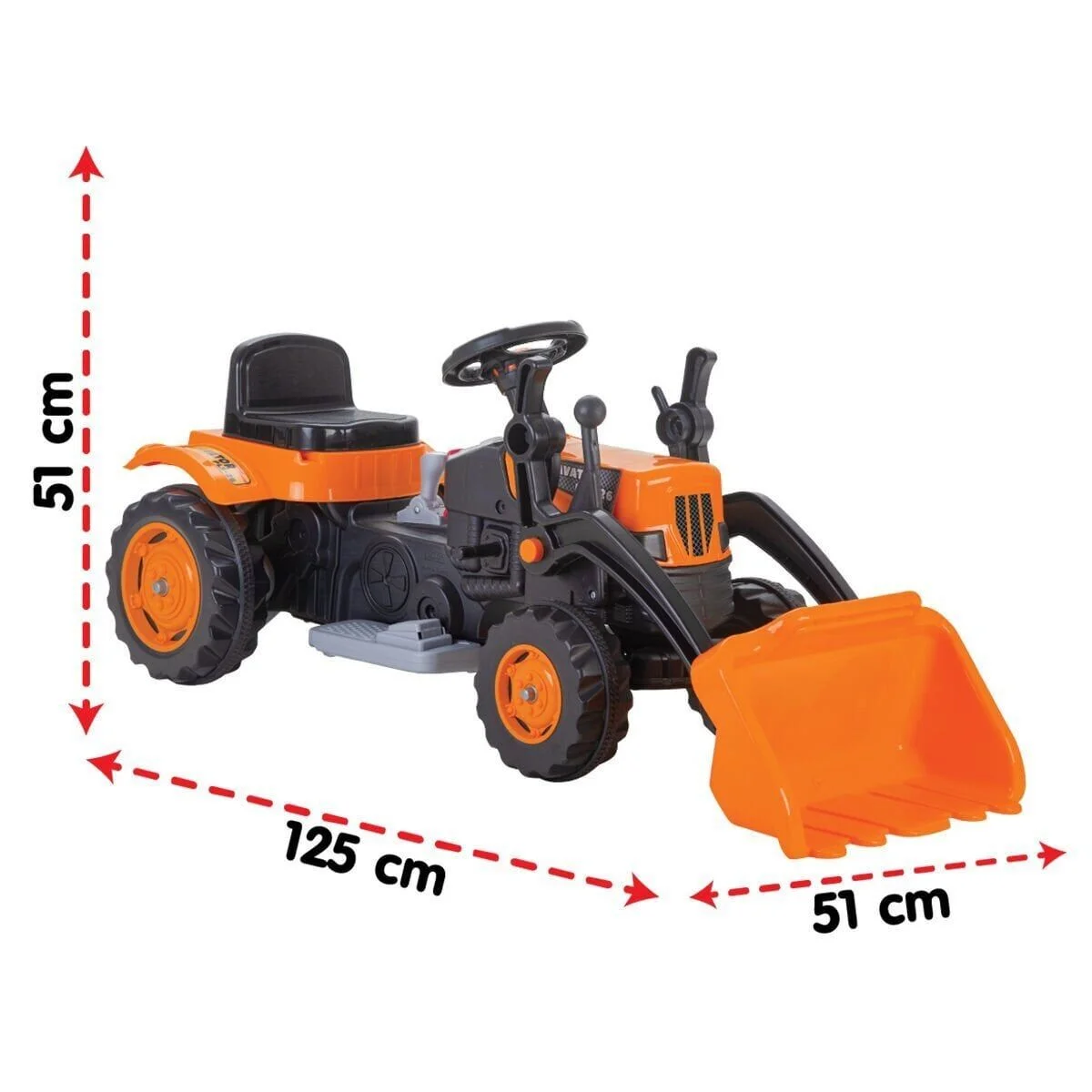 05 124 Excavator PLS-26 Traktör Kepçeli 6V Akülü görsel 3