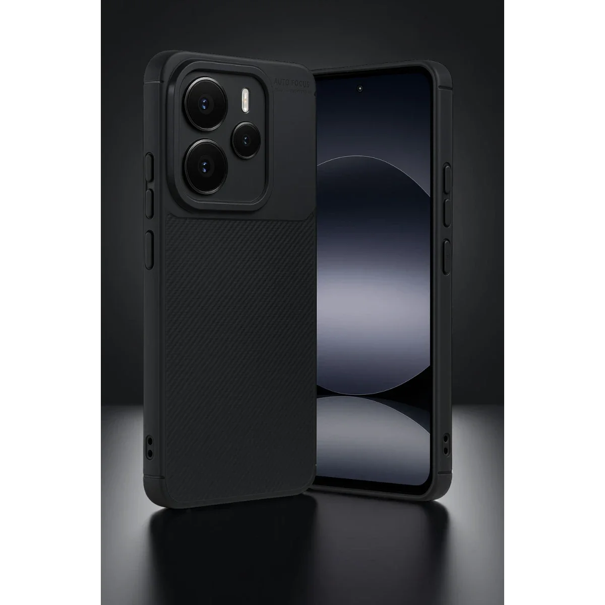 Xiaomi Note 14 5G Auto Focus Karbon Kapak - Siyah görsel 2