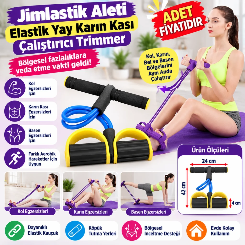 Jimlastik Aleti Elastik Yay Karın Kası Çalıştırıcı Trimmer (adet fiyatıdır)