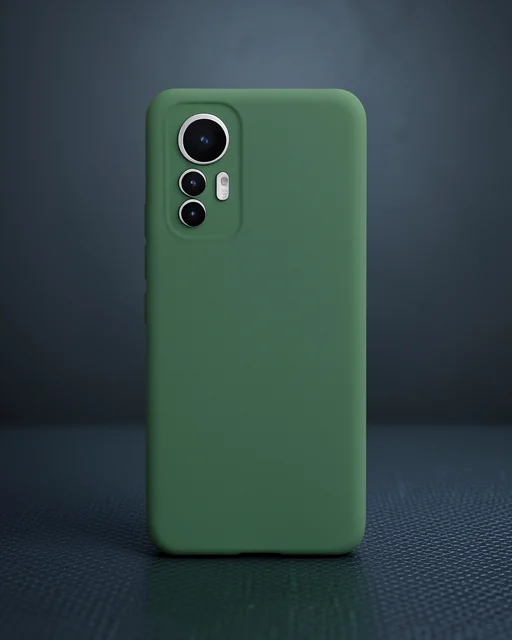 Xiaomi Mi 12 Lite Kılıf Nano İçi Kadife Silikon - Koyu Yeşil
