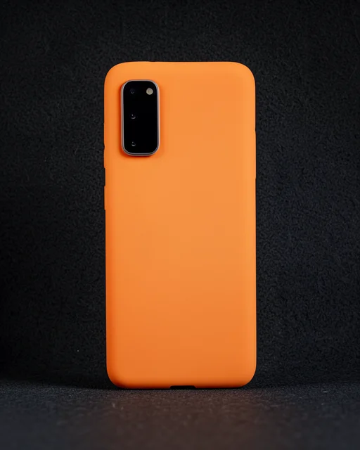 Samsung Galaxy S20 Kılıf Nano İçi Kadife Silikon - Turuncu