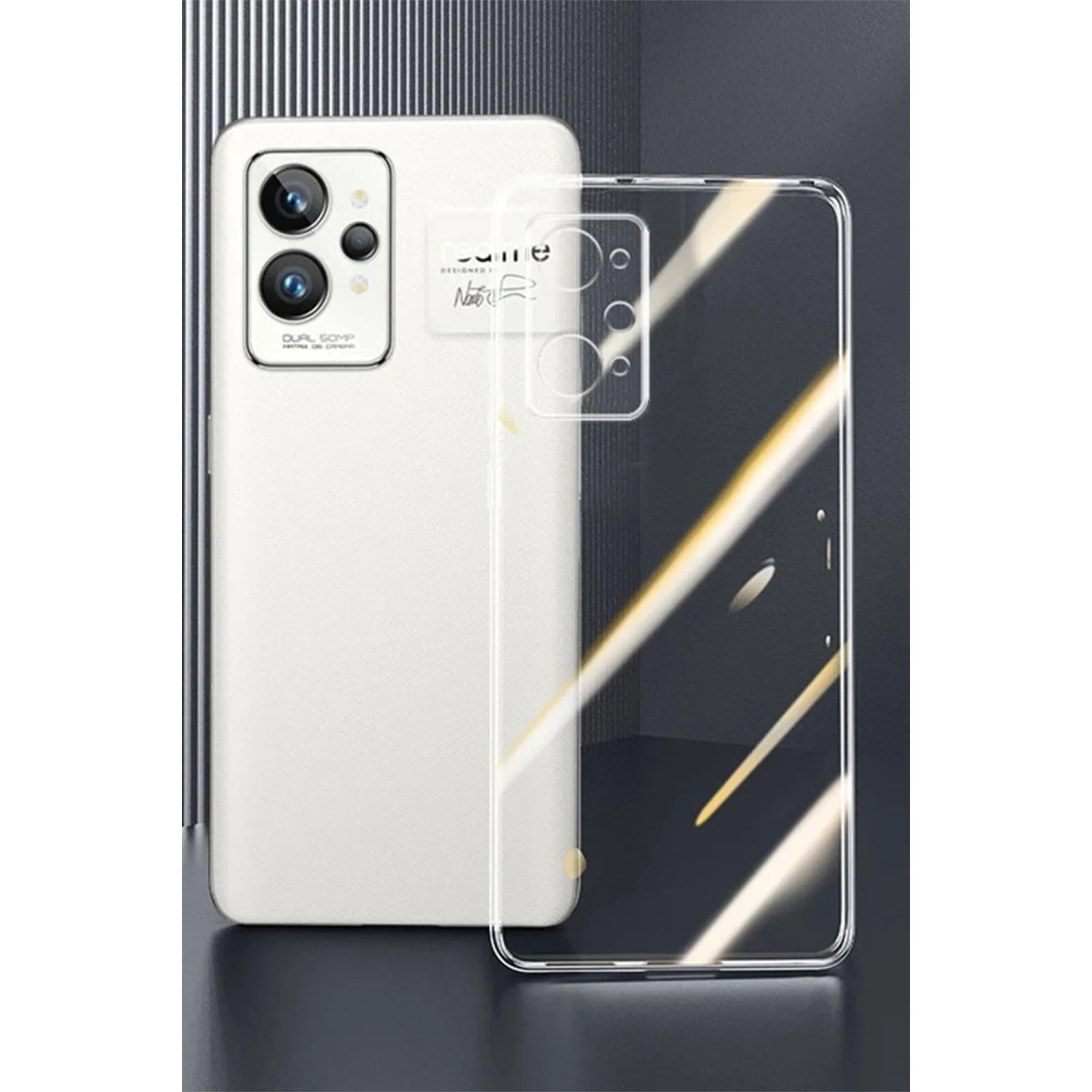 Realme Gt2 Pro 5g Kılıf Lüx Şeffaf Silikon görsel 2