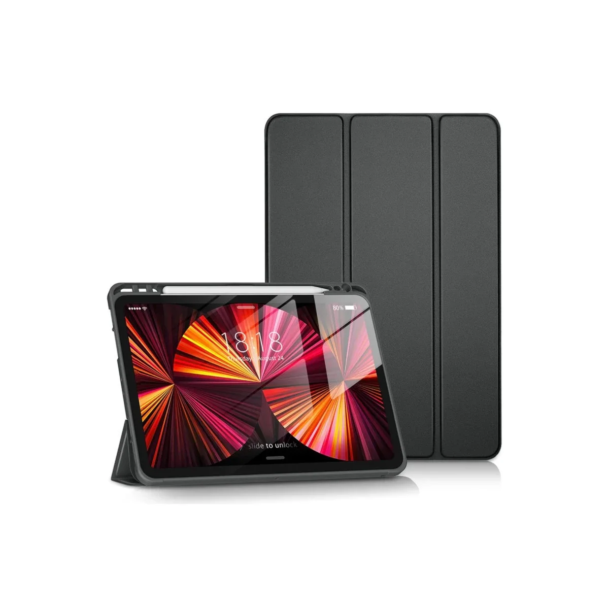Apple iPad Pro 11 (2024) Kılıf Tablet Smart Kılıf - Siyah görsel 3