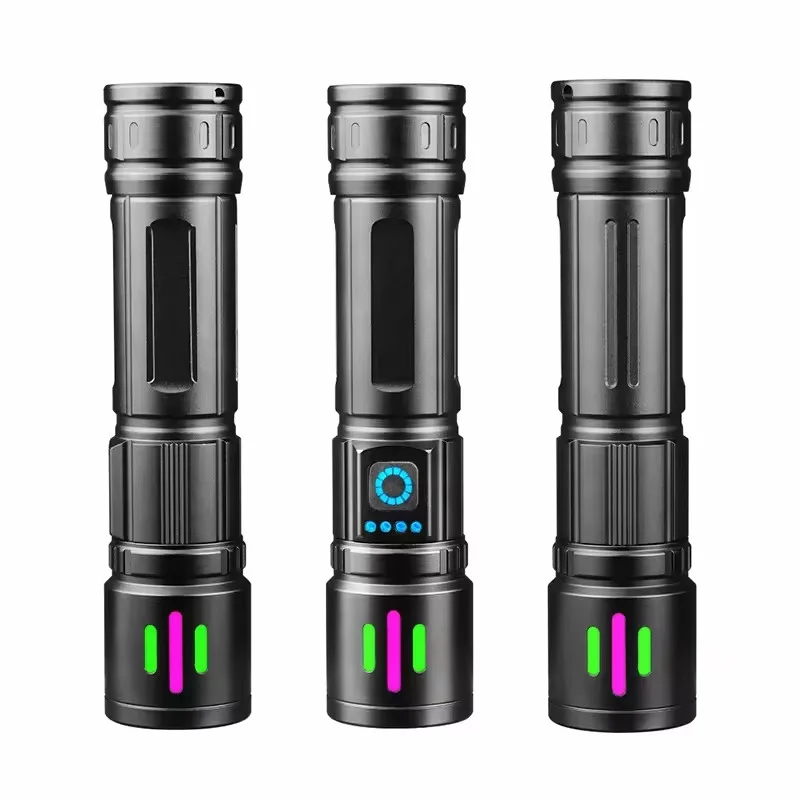 BD-15 6.4W TG LED Çok Fonksiyonlu Alüminyum Alaşımlı Zoomlu Type-C Şarjlı El Feneri görsel 3
