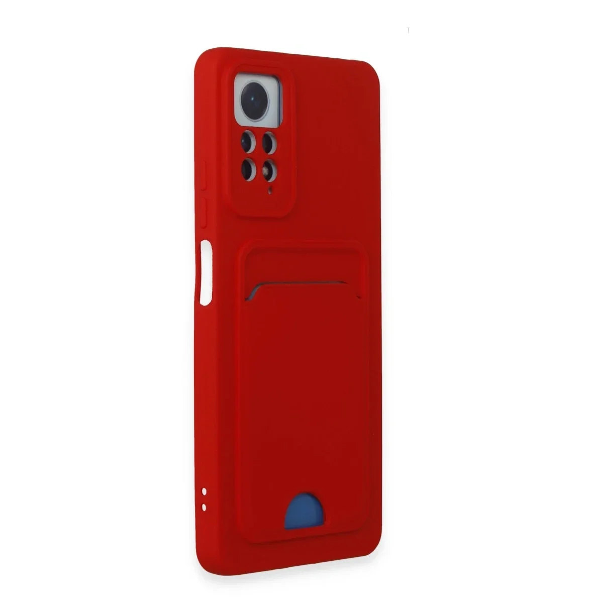 Xiaomi Redmi Note 11 Pro Kılıf Kelvin Kartvizitli Silikon - Kırmızı görsel 2