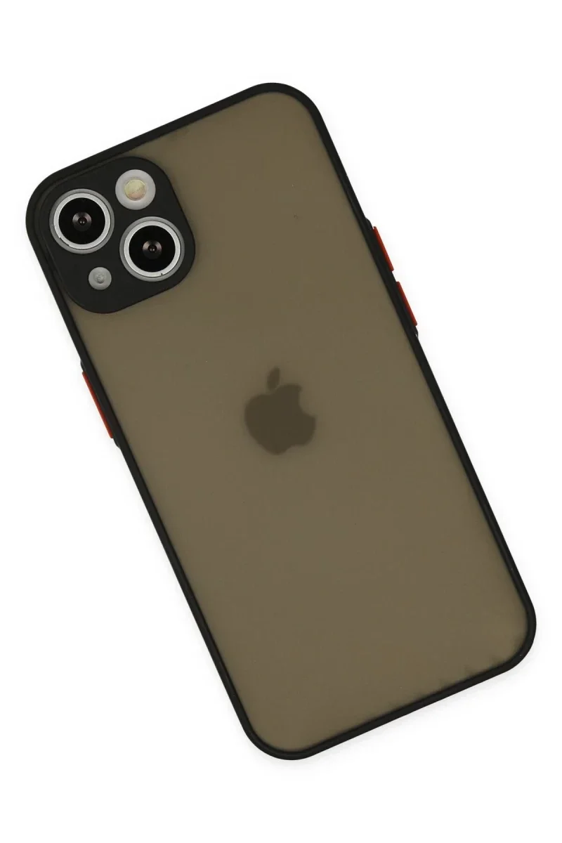 Apple iPhone 14 Kılıf Montreal Silikon Kapak - Siyah görsel 3