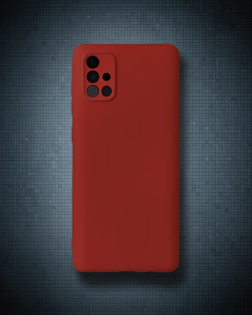 Samsung Galaxy A71 Kılıf First Silikon - Bordo