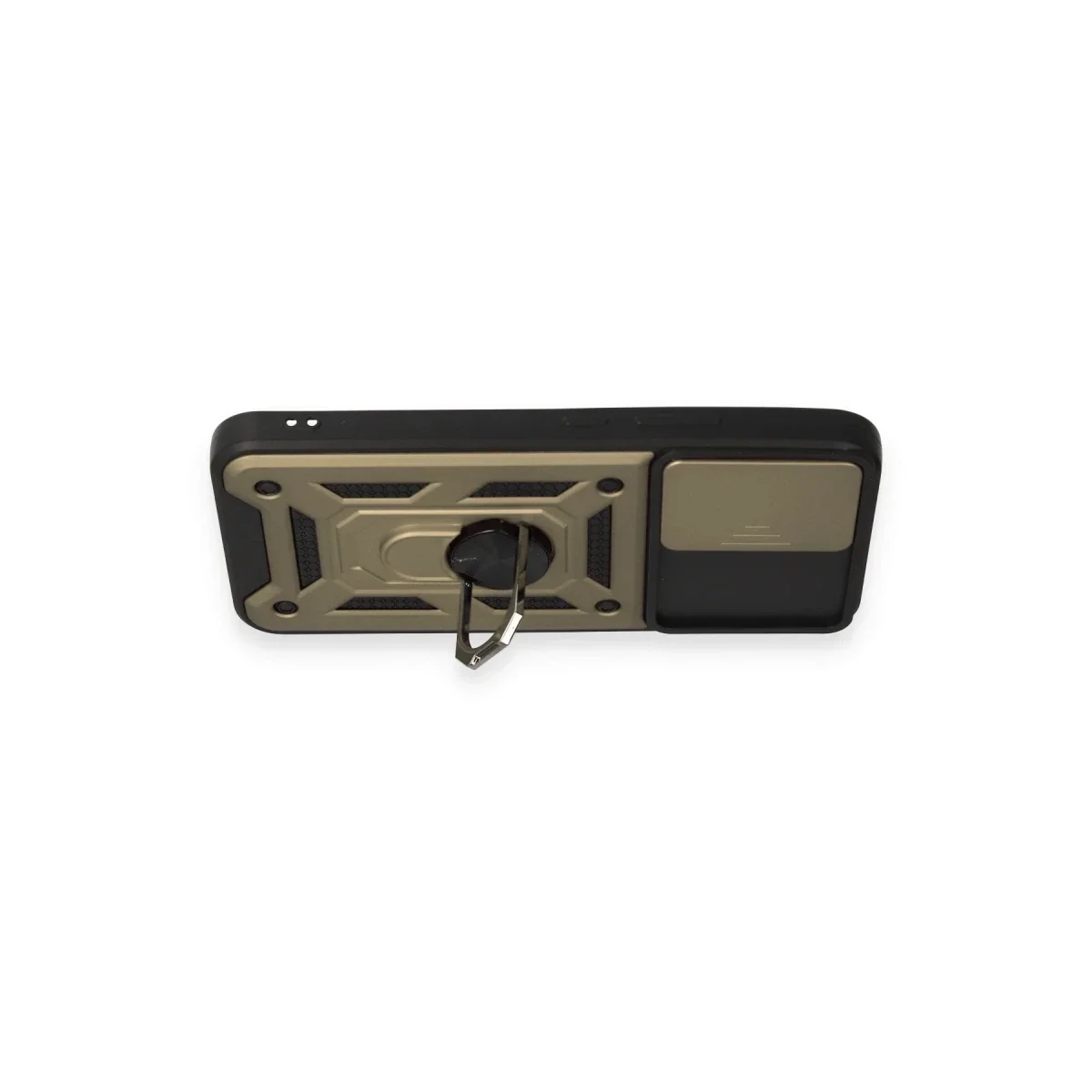 Samsung Galaxy A54 5G Kılıf Pars Lens Yüzüklü Silikon - Gold görsel 3