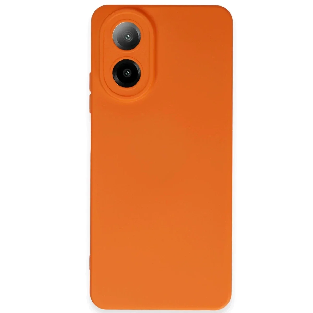 Oppo A38 Kılıf Nano içi Kadife Silikon - Turuncu görsel 3
