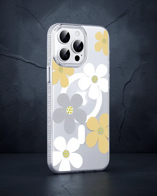 Joko Apple İphone 15 Pro Max Floral Magsafe Kapak - Sarı