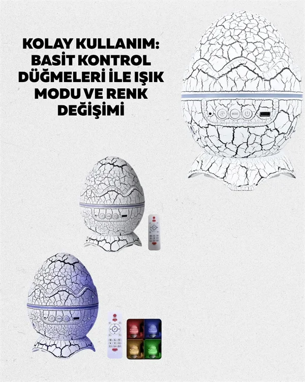 Yıldız Gökyüzü Efektli Çok Modlu Gece Işığı görsel 3