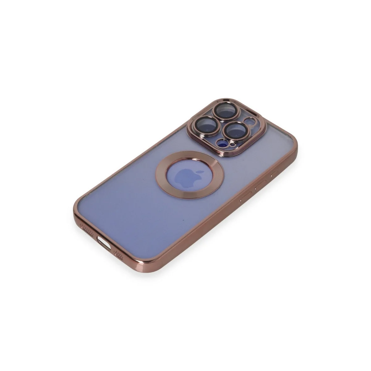 Apple İphone 15 Pro Max Kılıf Slot Silikon - Rose Gold görsel 4