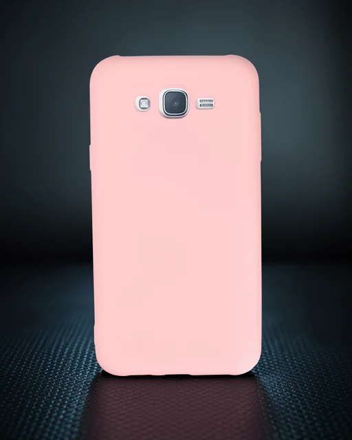 Samsung Galaxy J7 Kılıf Nano İçi Kadife Silikon - Pudra