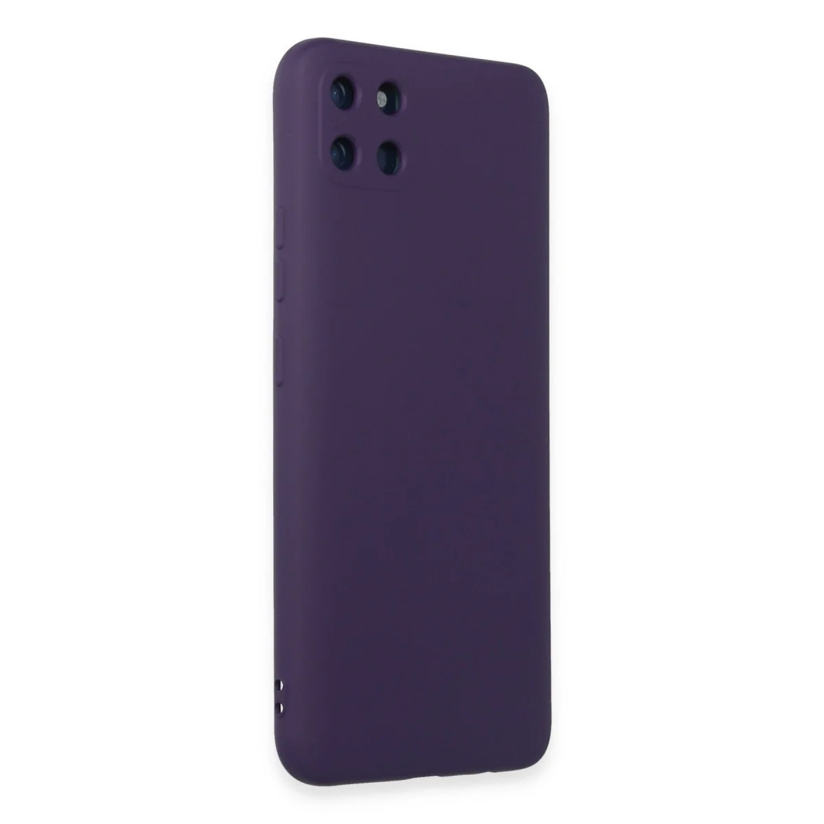 Realme C11 Kılıf Nano İçi Kadife Silikon - Mor görsel 2