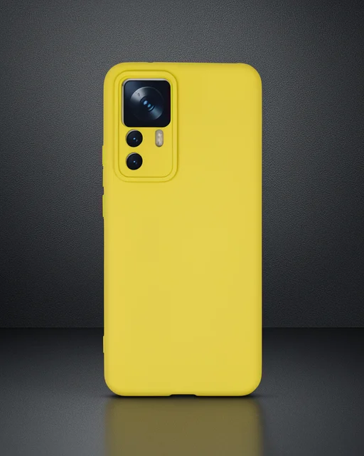 Xiaomi Mi 12t Pro Kılıf Nano İçi Kadife Silikon - Sarı
