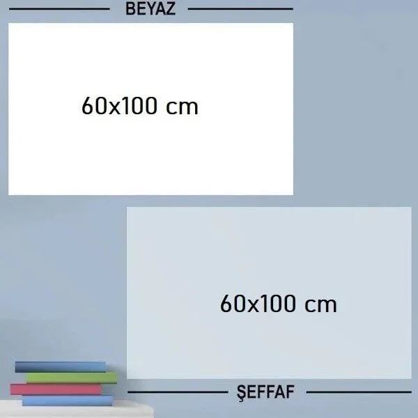 Ders Çalışma Yazı Tahtası Manyetik Duvar Stickerı 100x60 cm (adet fiyatıdır) görsel 4