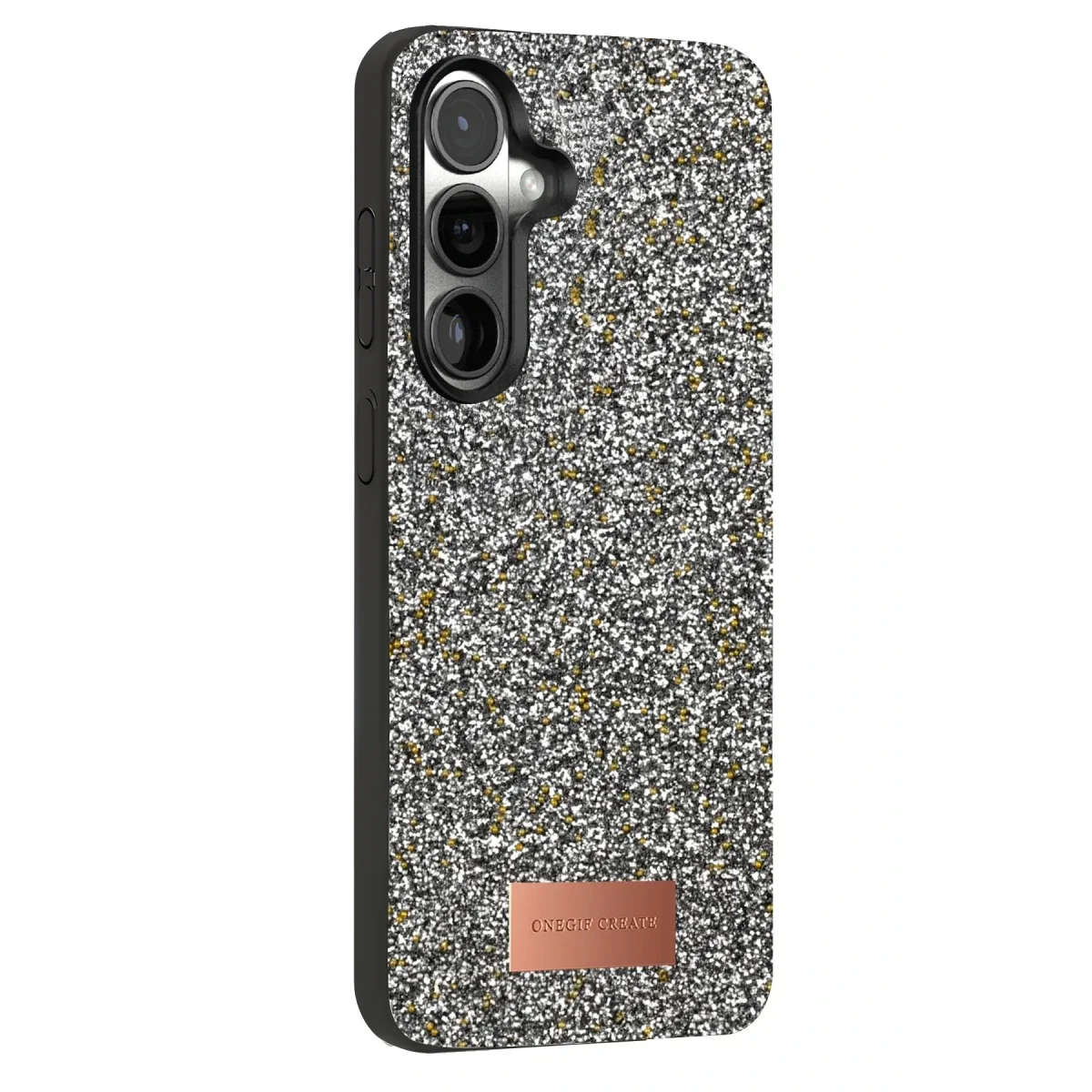 Onegif Samsung Galaxy S25 Plus Bright Simli Kapak - Gold görsel 3