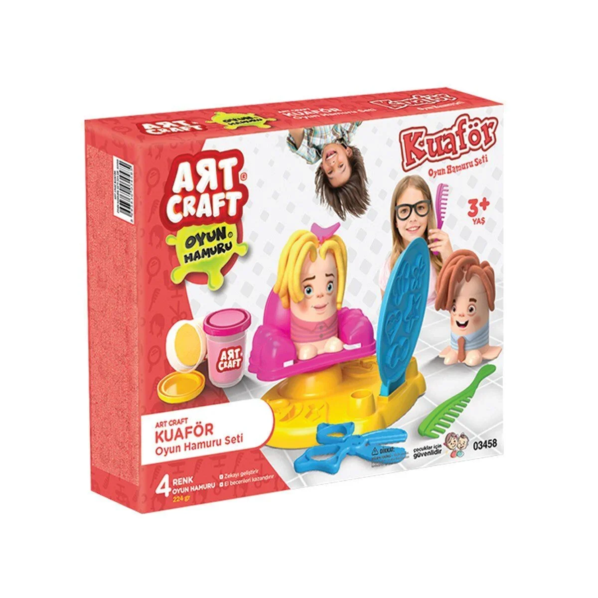 03458 Kuaför Oyun Hamur Set görsel 3