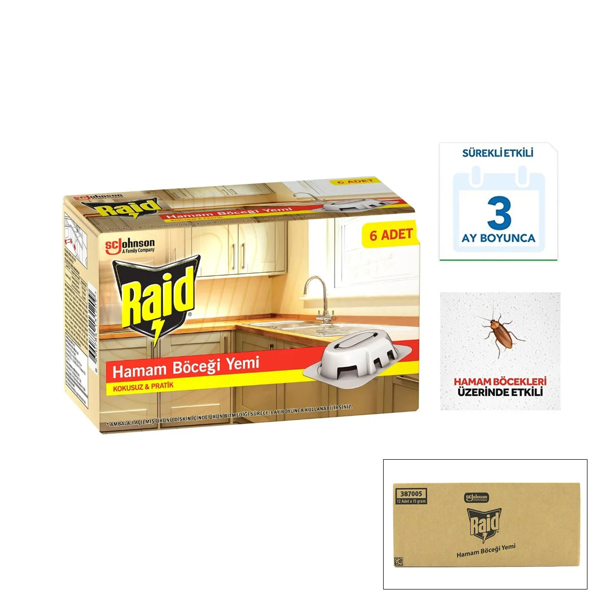 Raid 6 Parça Hamam Böcek Ye görsel 3
