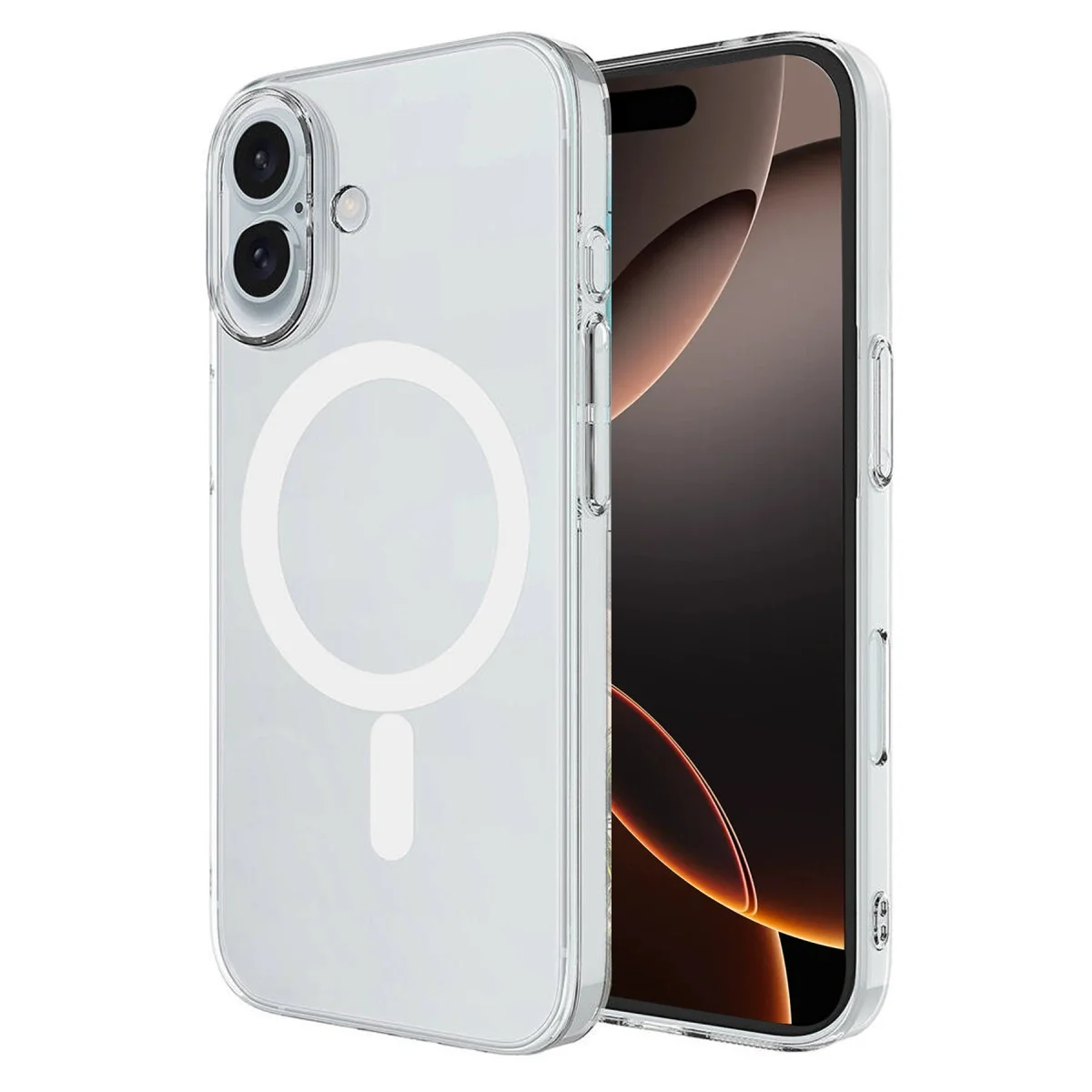 Apple İphone 16 Plus Kılıf Magneticsafe Şeffaf Silikon - Şeffaf