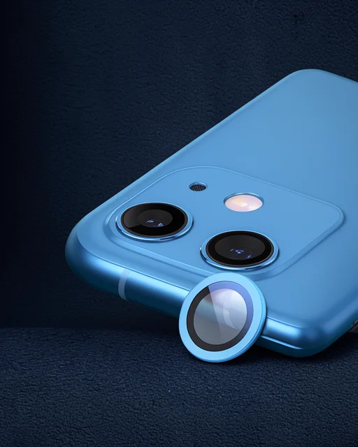 Apple İphone 12 Mini Raze Metal Kamera Lens - Mavi