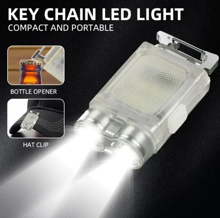 V15 EDC El Feneri 1200LM Anahtarlık Işık Tip-C Şarj Edilebilir Taşınabilir Mini Torch Mıknatıs Klips Ile Kamp Cep Fener görsel 7