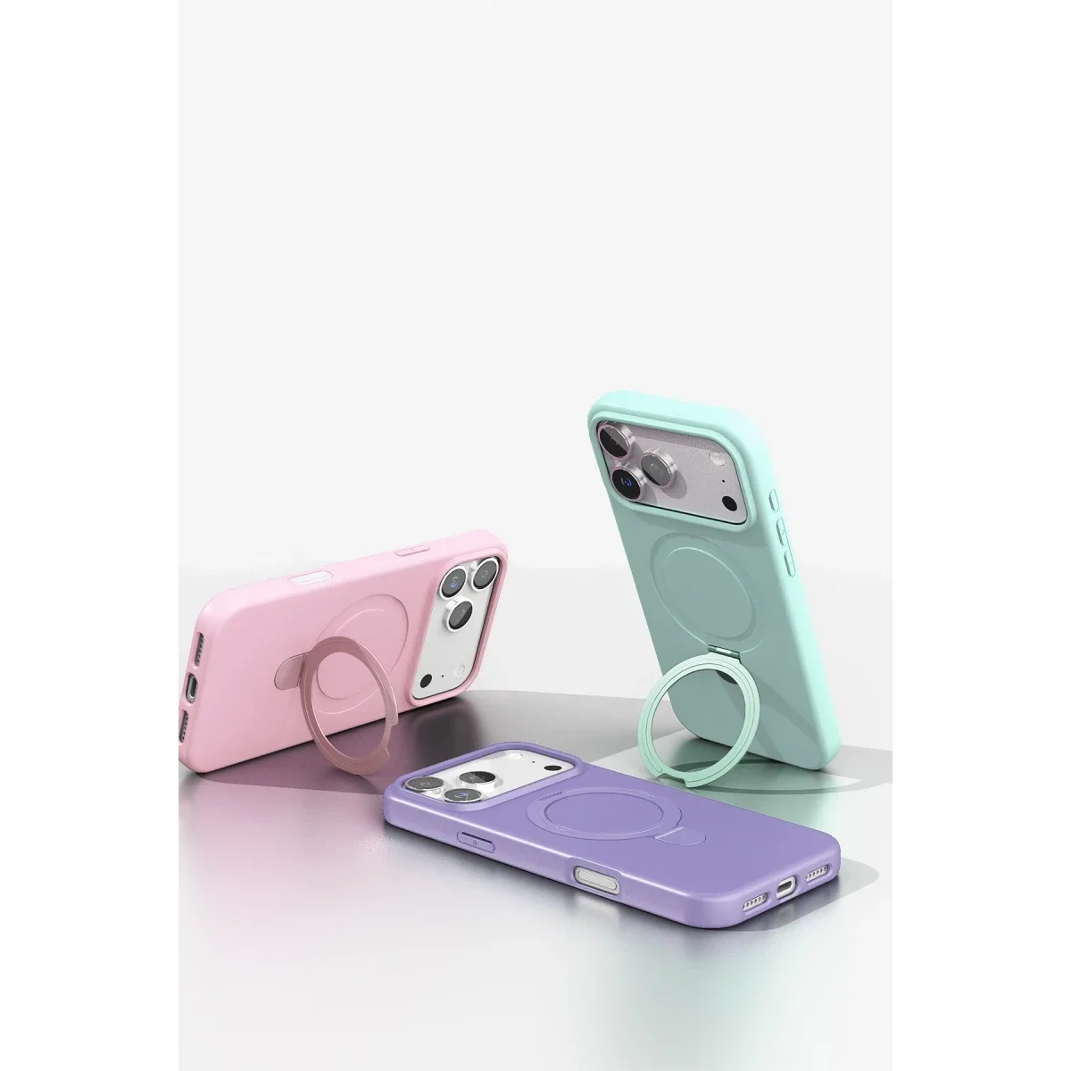 Apple iPhone 17 Pro Regal Magsafe Standlı Kapak - Derin Mor görsel 6