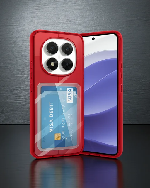 Xiaomi Redmi Note 14 Pro 5g Kılıf Kart Şeffaf Silikon - Şeffaf