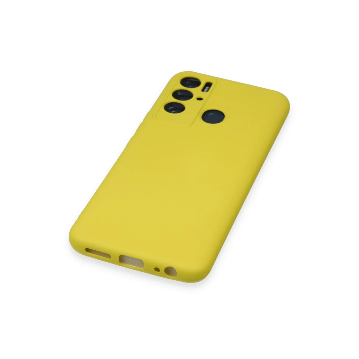 Tecno Pova Neo Kılıf Nano İçi Kadife Silikon - Sarı görsel 5