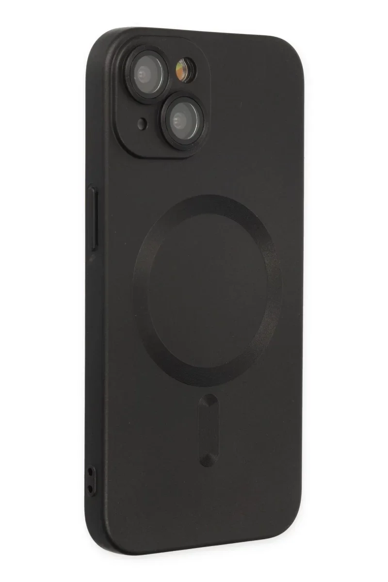 Apple iPhone 14 Plus Kılıf Moshi Lens Magneticsafe Silikon - Siyah görsel 2