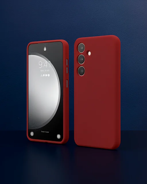 Samsung Galaxy S24 Fe Kılıf First Silikon - Kırmızı