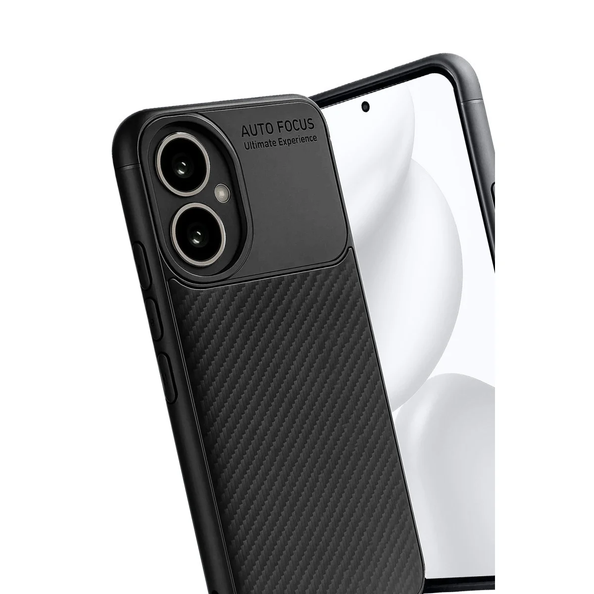 Honor 400 Kılıf Auto Focus Karbon Kapak - Siyah görsel 4