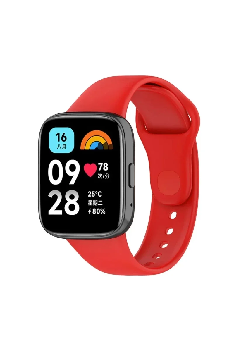 Xiao Red Watch 3 Active Klasik Kordon - Kırmızı