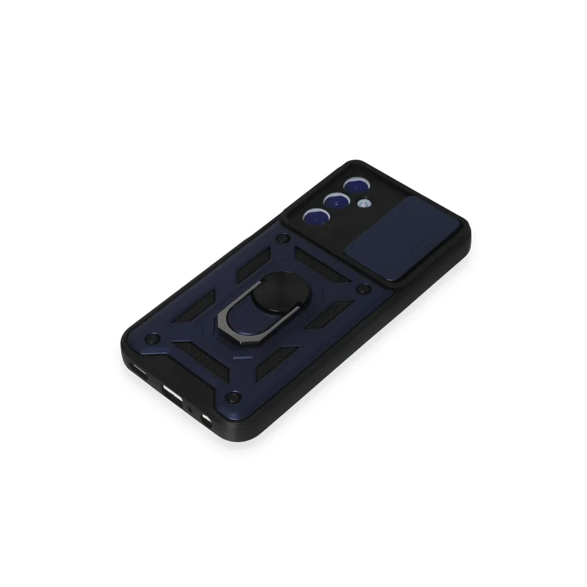 Samsung Galaxy M34 5G Kılıf Pars Lens Yüzüklü Silikon - Lacivert görsel 5