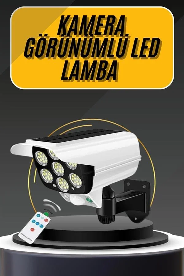 LED Lamba-Güneş Paneli Destekli Uzaktan Kumandalı Solar LED Lamba görsel 2