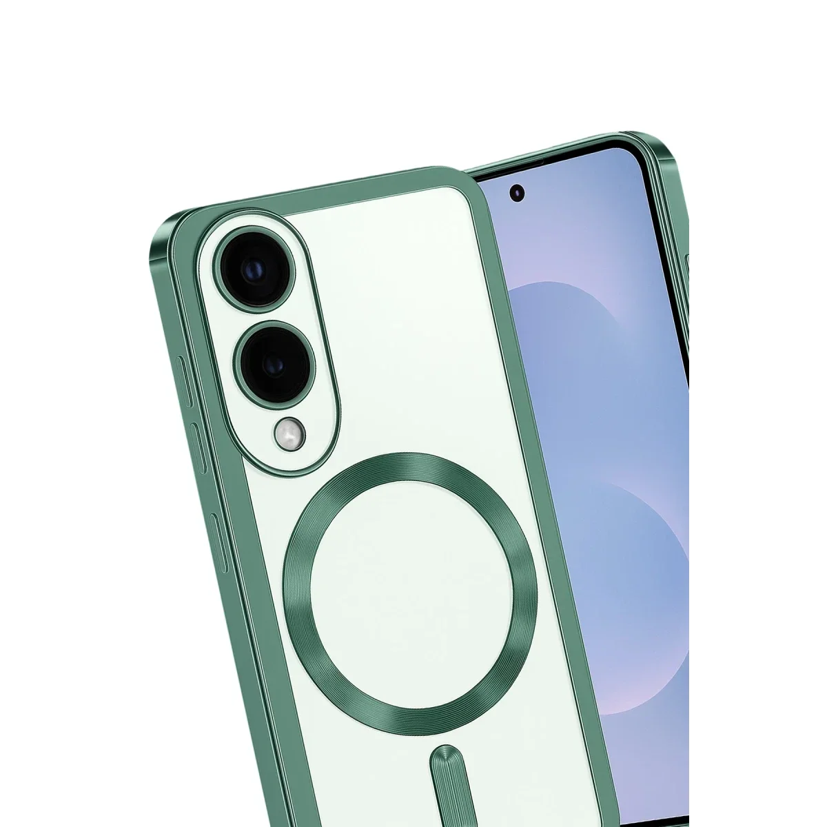 Samsung Galaxy S25 Edge Kross Magneticsafe Kapak - Koyu Yeşil görsel 3