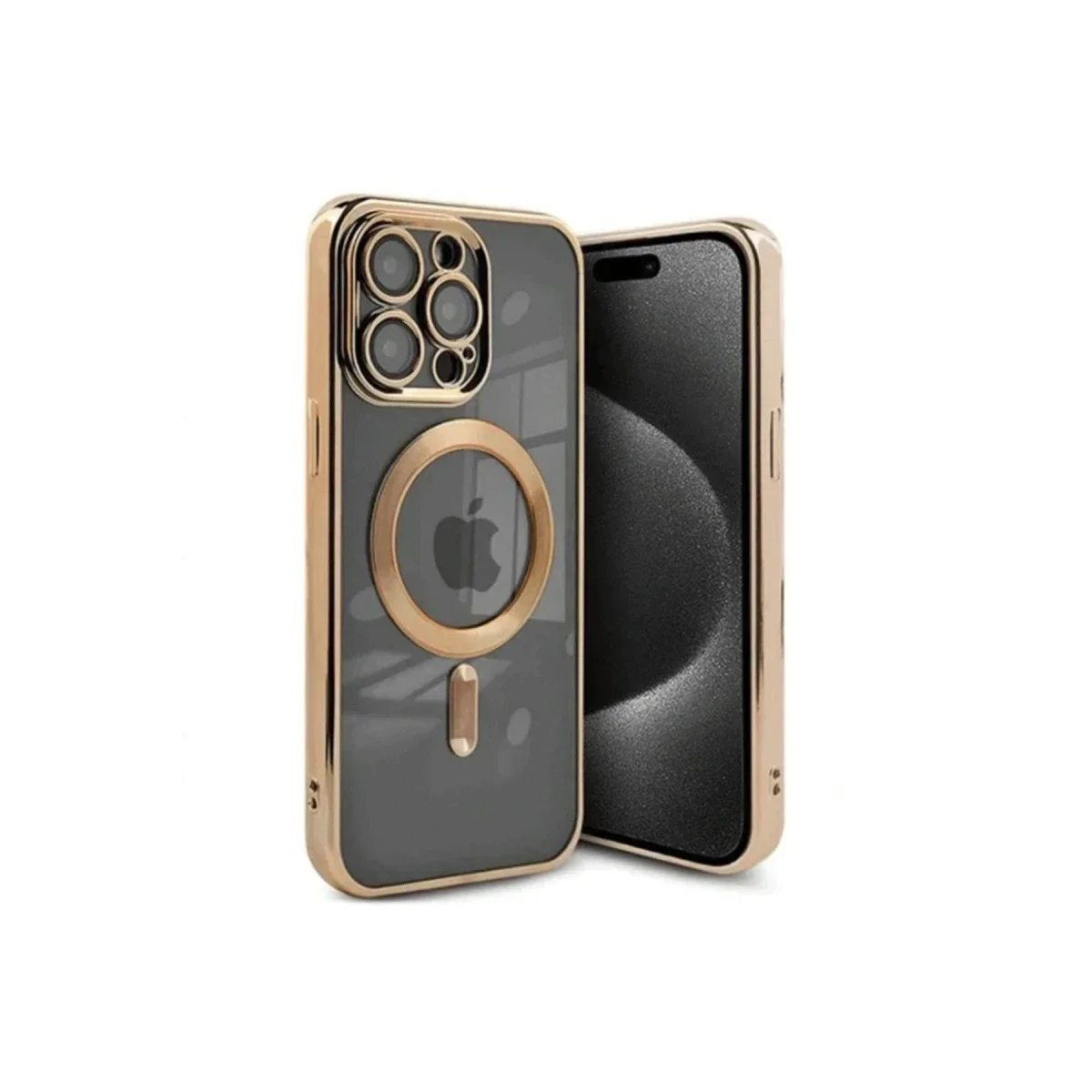 Apple iPhone 15 Pro Kılıf Kross Magneticsafe Kapak - Gold