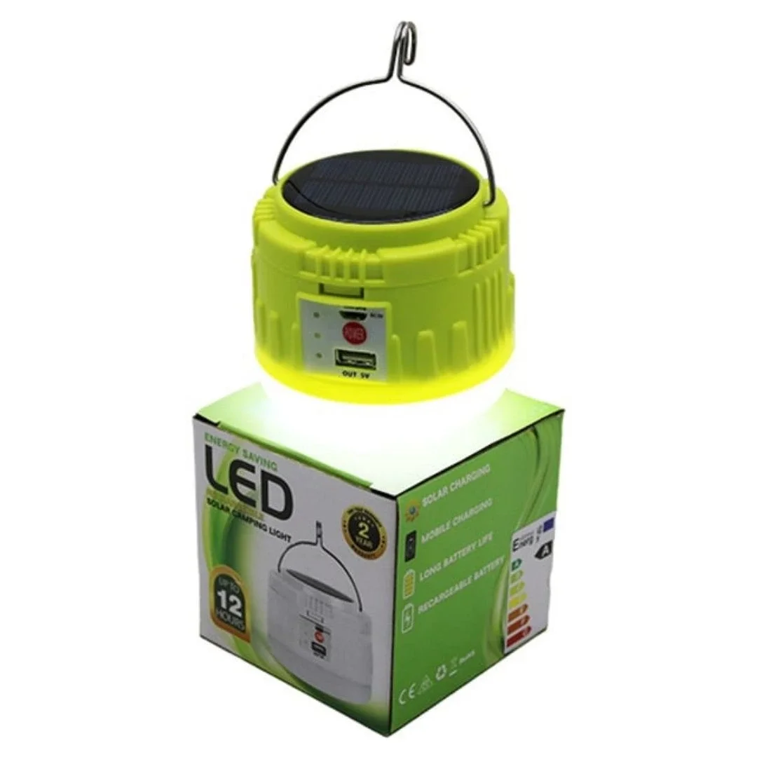 USB Şarjlı LED Solar Kamp Lambası görsel 2