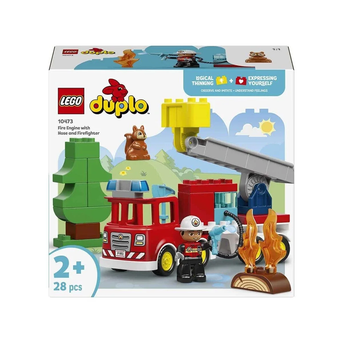 10473 Lego Duplo Hortumlu İtfaiye Aracı ve İtfaiyeci 28 parça +2 yaş görsel 7