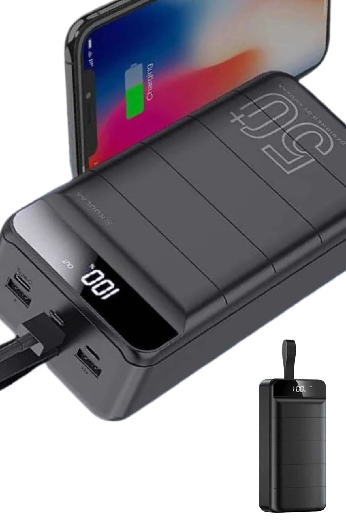 Hızlı Taşınabilir 50.000 Mah Powerbank Led Ekran Android ve İOS Uyumlu Yeni Nesil görsel 2