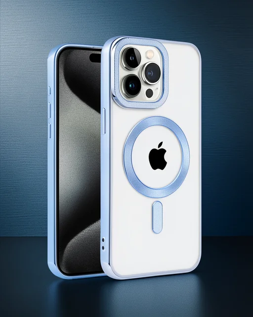 Apple İphone 14 Pro Max Kılıf Kronos Magsafe Kapak - Sierra Blue