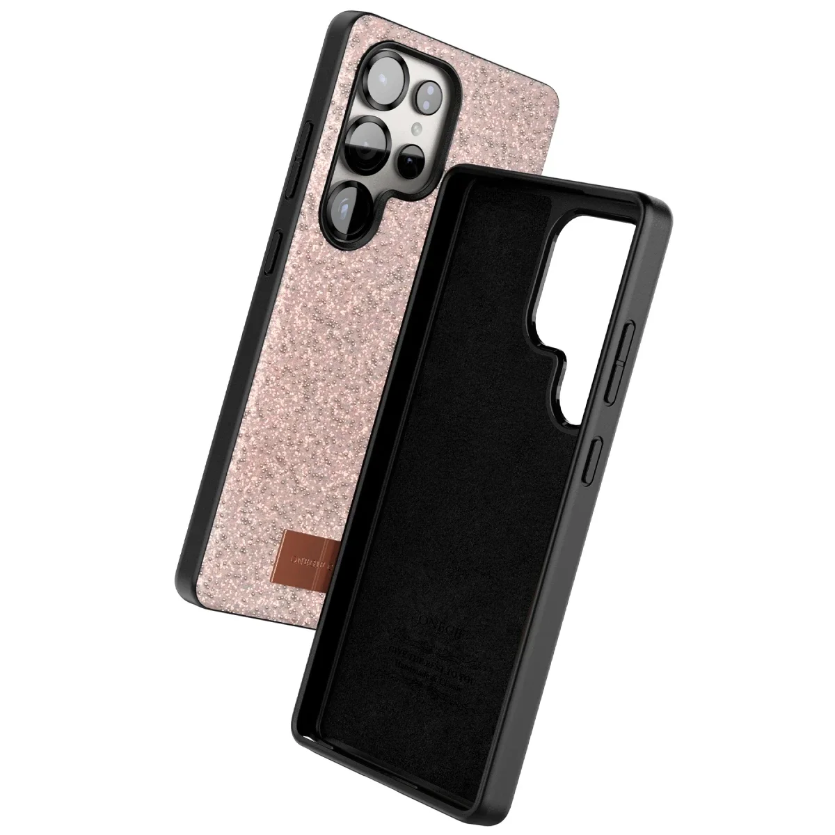 Onegif Samsung Galaxy S25 Ultra Bright Simli Kapak - Pembe görsel 2