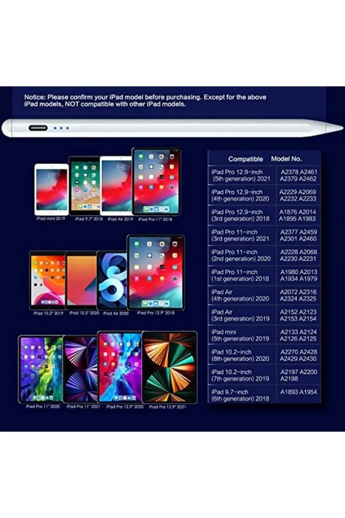 Vothoon For ios Android Windows Uyumlu Tablet İpad Yazı Kalemi Yedek Uç görsel 3