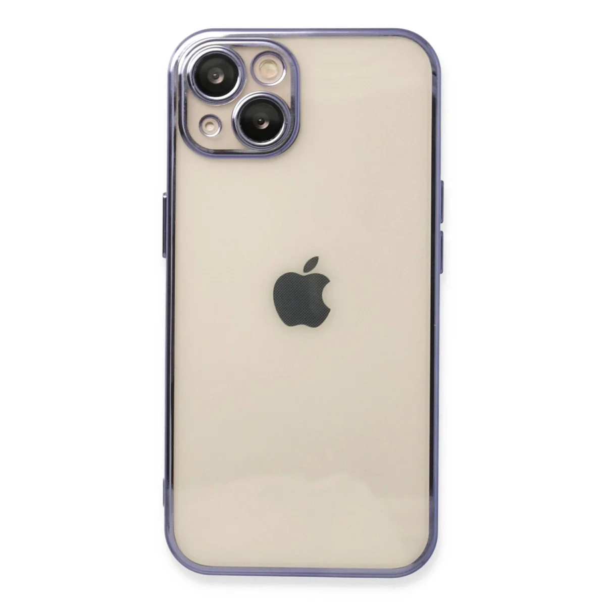 Apple İphone 14 Kılıf Razer Lensli Silikon - Mor