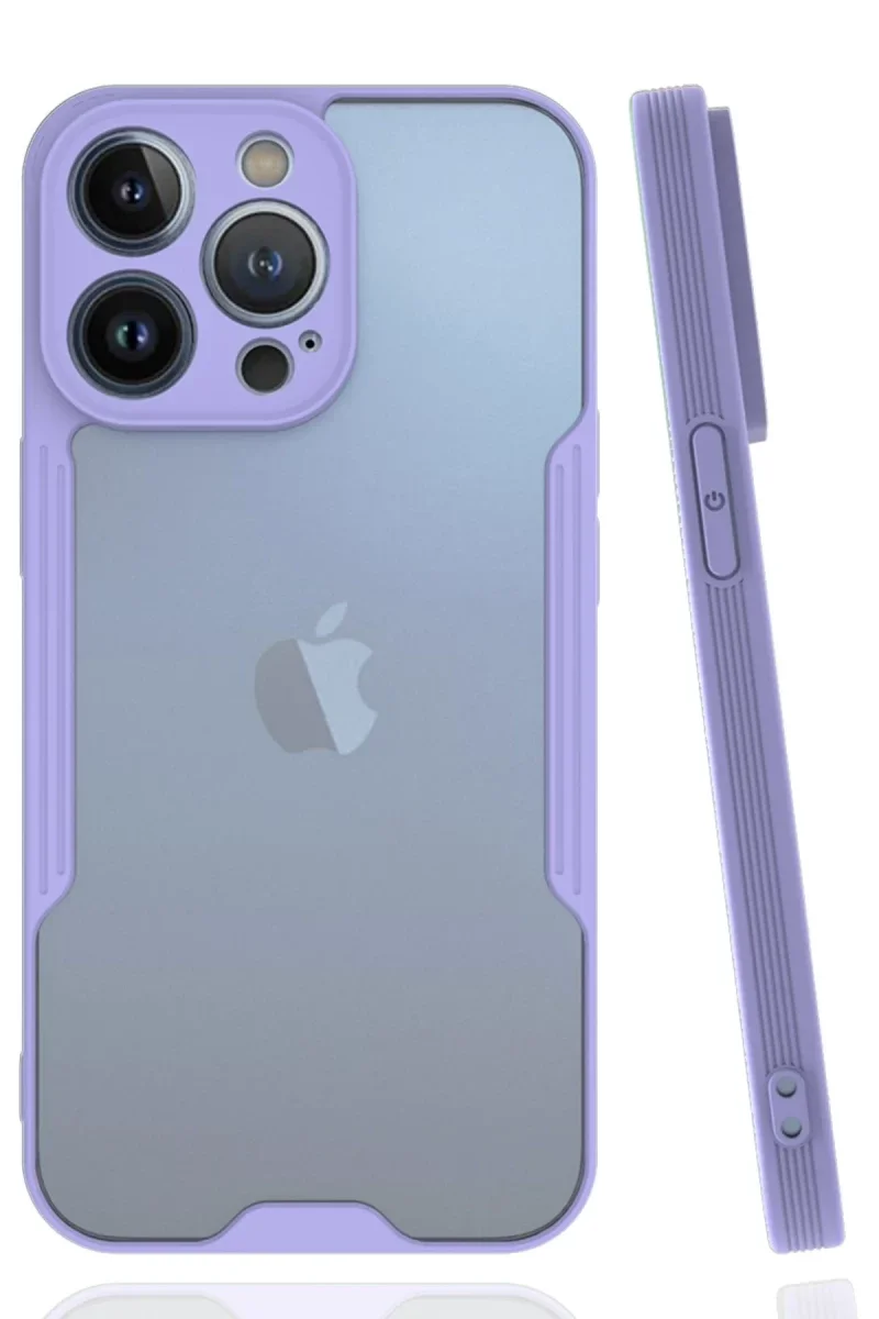 Apple iPhone 14 Pro Max Kılıf Platin Silikon - Lila